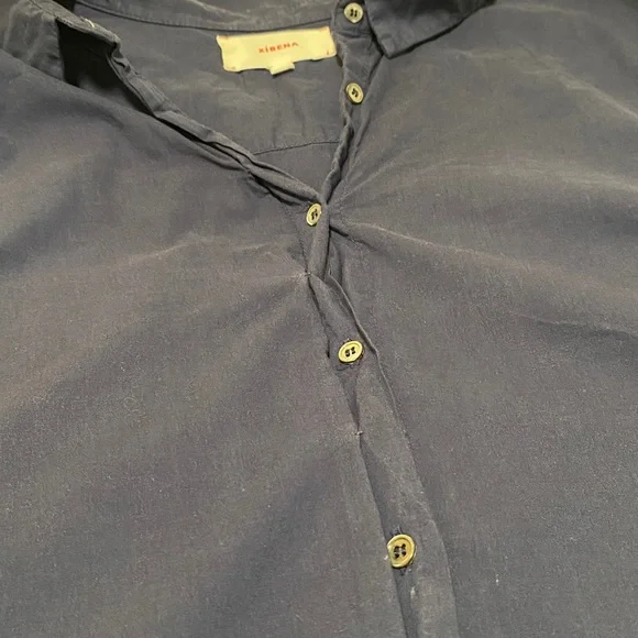 XIRENA cotton channing shirt in navy short sleeve XL - Picture 12 of 12